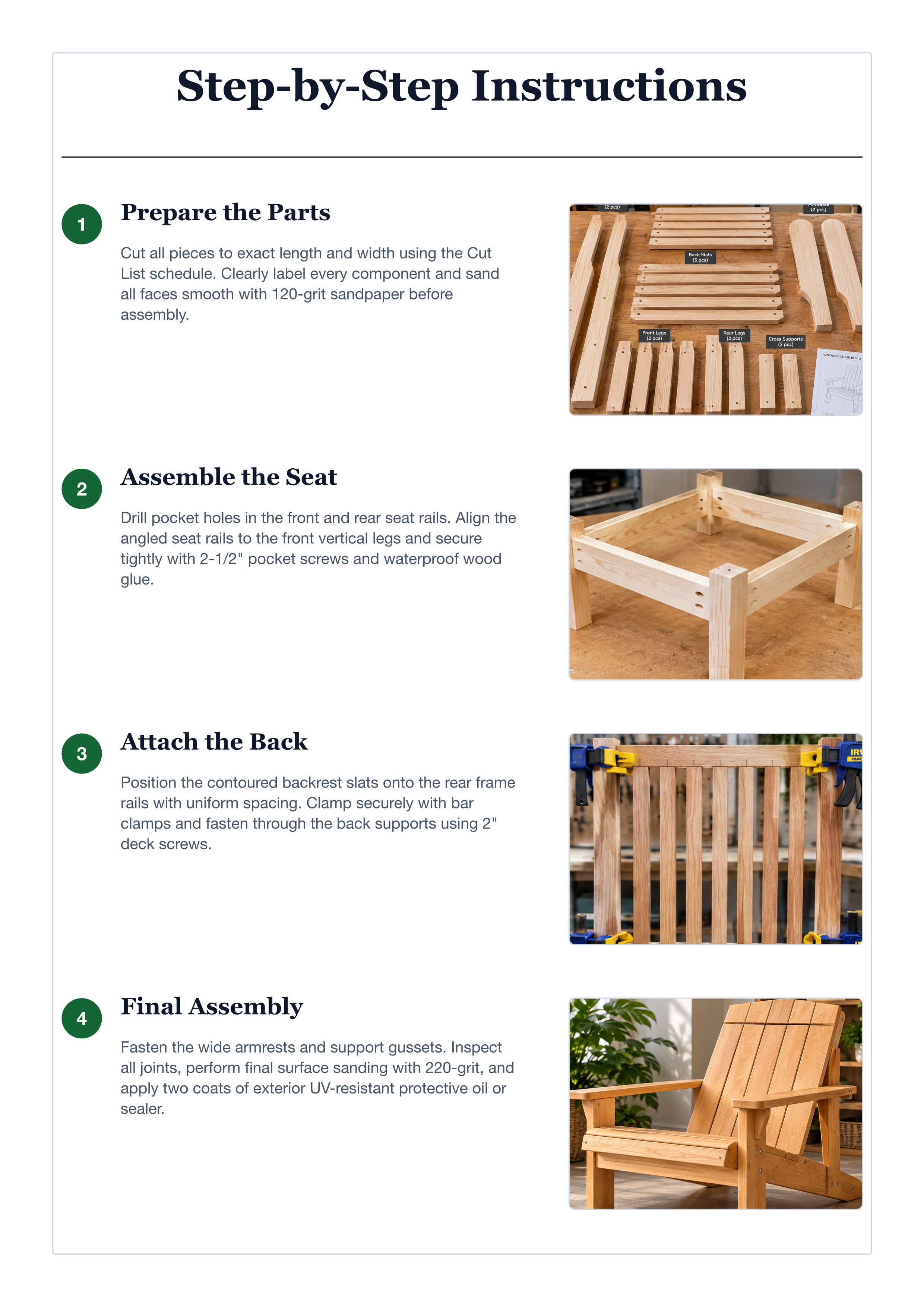 Atlas Make woodworking plan sheet 4: Step-by-step woodworking joinery and assembly instructions