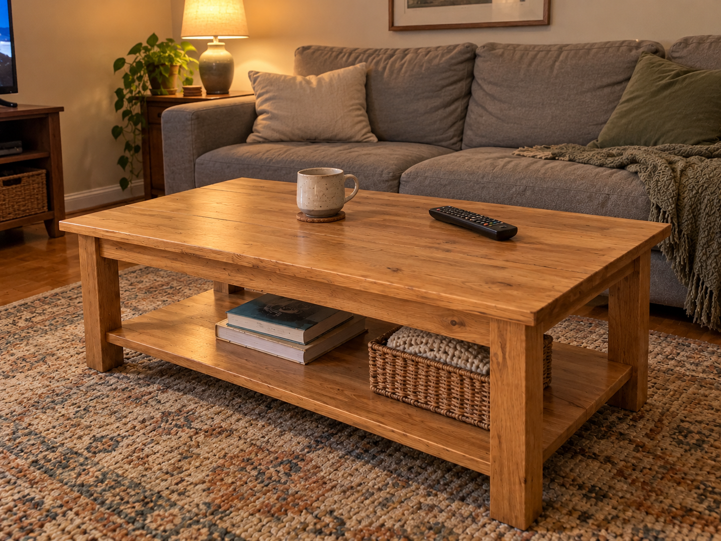 Solid wood living room coffee table build